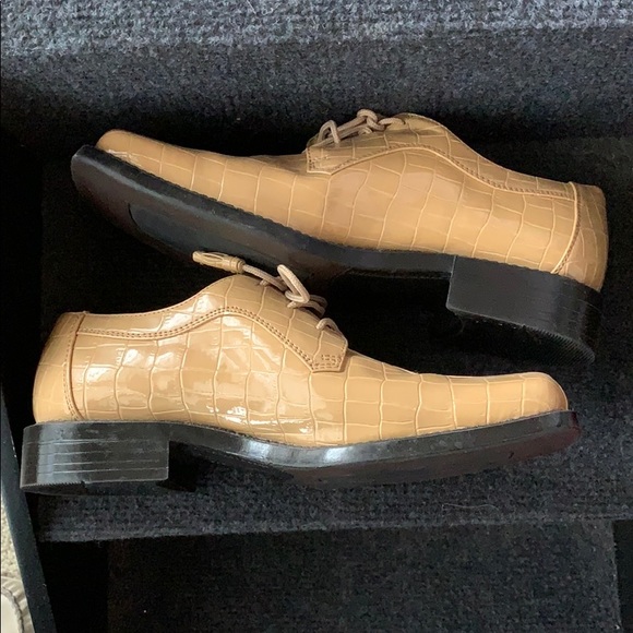NEW Hugo Vitelli Faux Alligator Square Toe Oxford main image 4